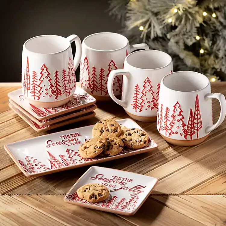 Christmas Dining & Entertaining>Kirklands Home Tis the Season Christmas Snack Plates, Set of 4