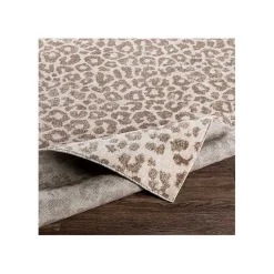 Kirklands Home Toasted Brown Cheetah Print Area Rug, 5x7 New