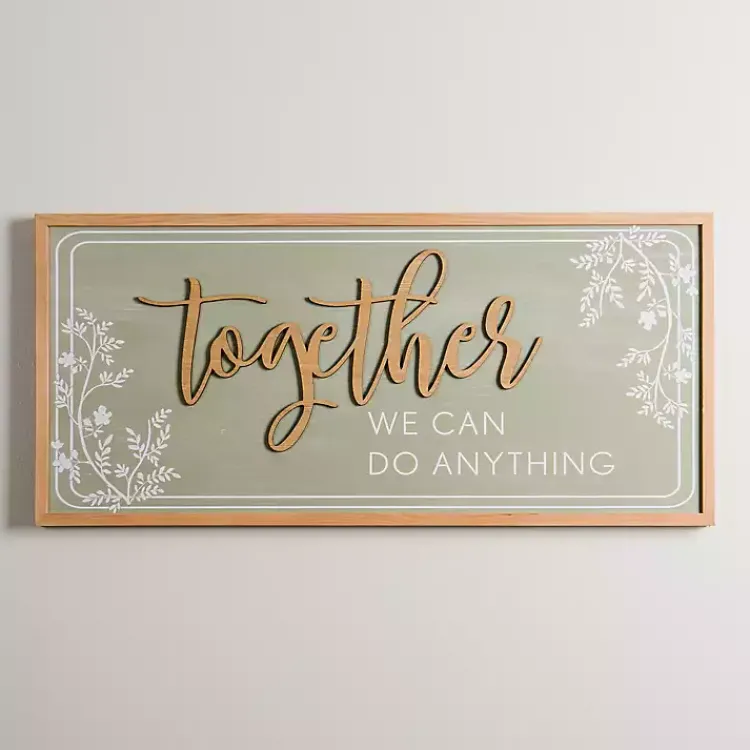 Kirklands Home Together We Can Do Anything Wall Plaque Outlet