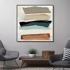 Kirklands Home Torn Edges Framed Canvas Art Print Multi Hot