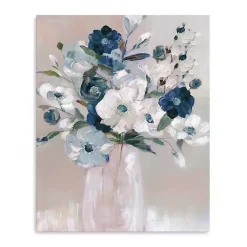 Kirklands Home Touch of Teal Bouquet Canvas Art Print, 16x20 in. Clearance