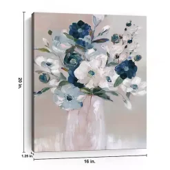 Kirklands Home Touch of Teal Bouquet Canvas Art Print, 16x20 in. Clearance