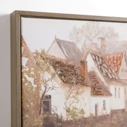 Kirklands Home Town with Bridge Framed Canvas Art Print Online