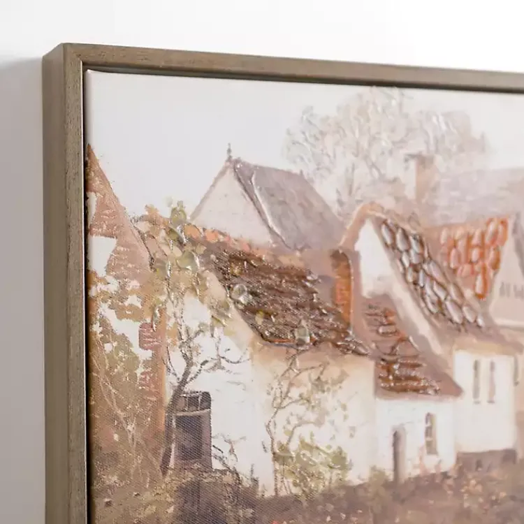 Kirklands Home Town with Bridge Framed Canvas Art Print Online