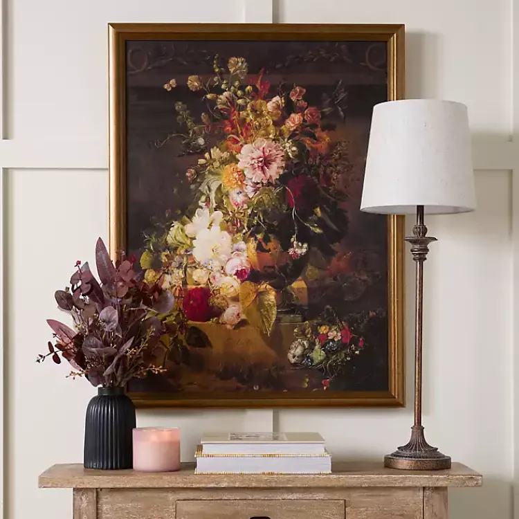 Kirklands Home Traditional Floral Still Life Framed Art Print Multi New