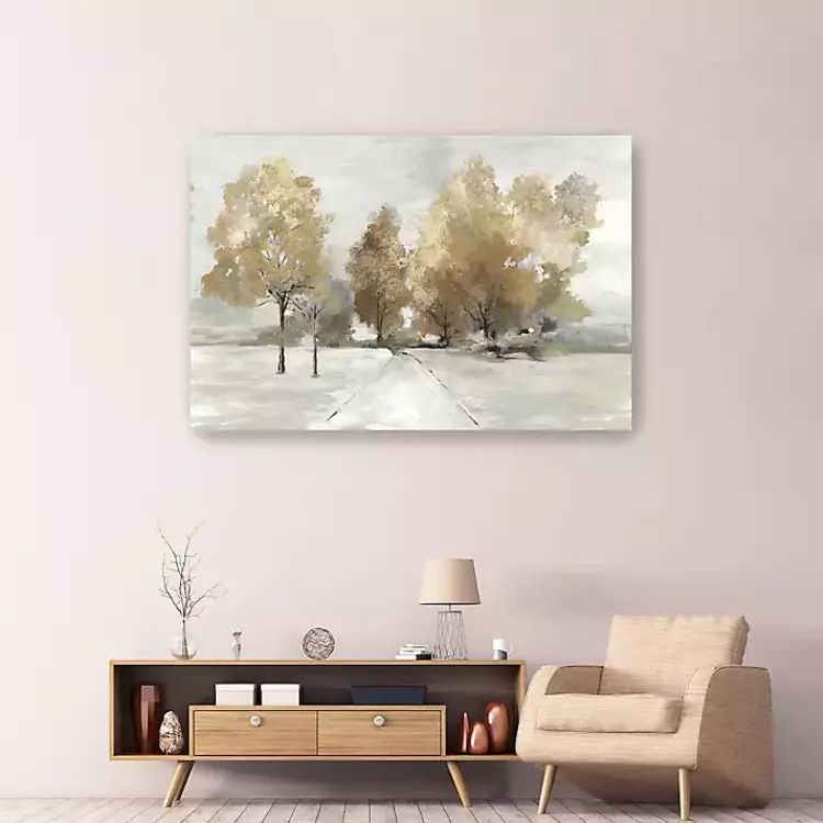 Kirklands Home Trail Under the Trees Giclee Canvas Art Print Tan Discount