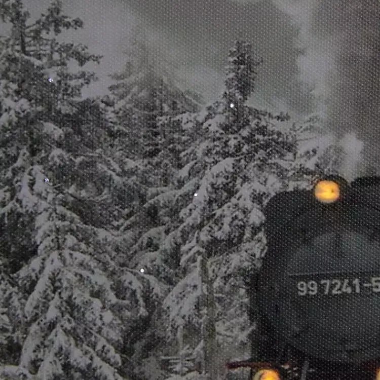 Christmas Art & Wall Decor>Kirklands Home Train in Winter Woods LED Canvas Art Print