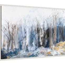 Kirklands Home Tranquil Forest Framed Canvas Art Print New