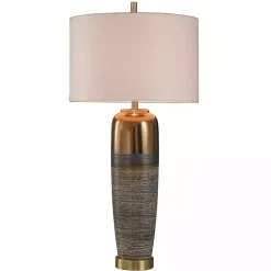 Kirklands Home Transitional Ceramic & Metal Table Lamp White Clearance