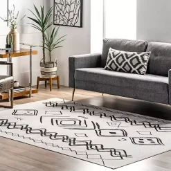 Kirklands Home Transitional Moroccan Washable Area Rug, 4x6 Best