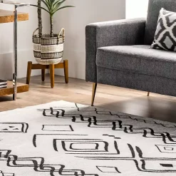 Kirklands Home Transitional Moroccan Washable Area Rug, 4x6 Best