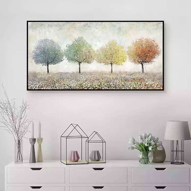 Kirklands Home Transitional Trees Framed Canvas Art Print Multi Sale