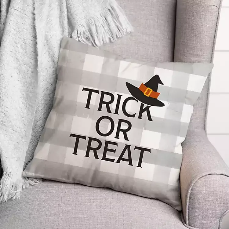 Halloween>Kirklands Home Trick or Treat Hat Pillow