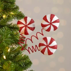 Christmas Tree Decorations>Kirklands Home Triple Peppermint Christmas Tree Pick