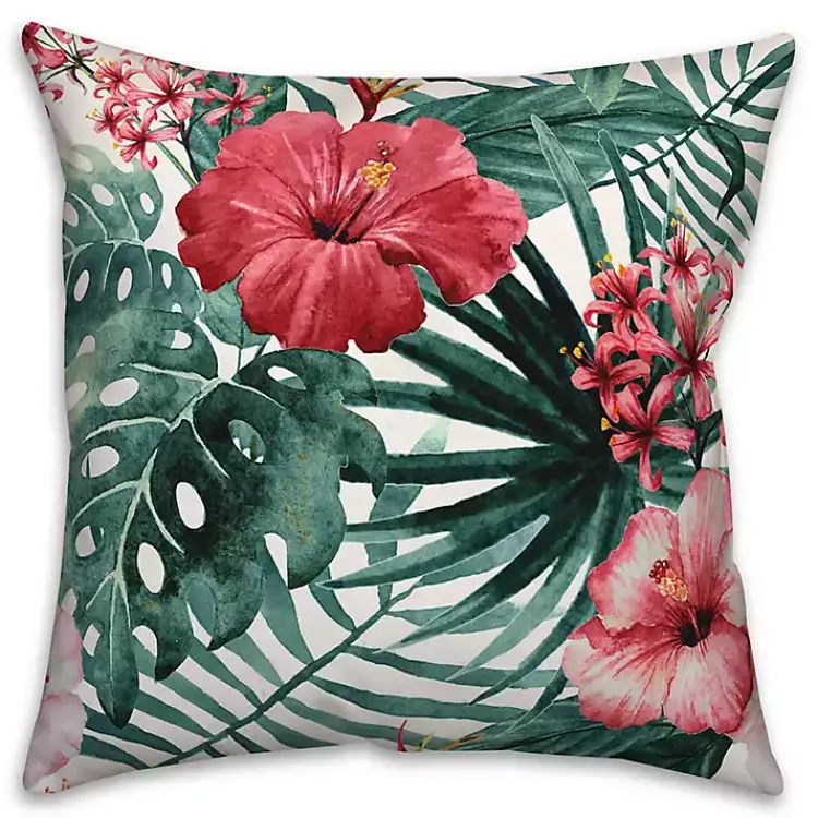 Kirklands Home Tropical Flowers Outdoor Pillow Best