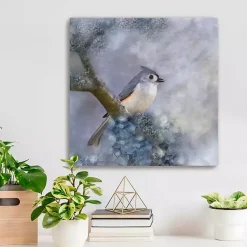 Kirklands Home Tufted Titmouse Bird Canvas Art Print Clearance