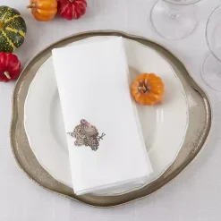 Kirklands Home Turkey Embroidered 4-pc. Harvest Napkin Set New