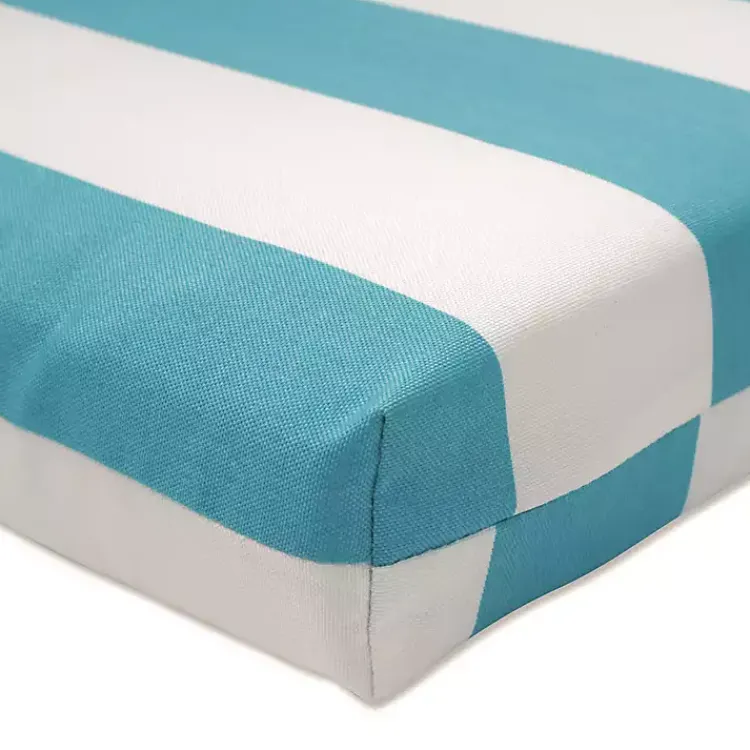 Kirklands Home Turquoise Cabana Stripes Outoor Chaise Cushion Discount