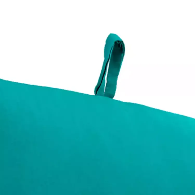 Kirklands Home Turquoise Canvas French Edge Outdoor Chair Cushion Blue