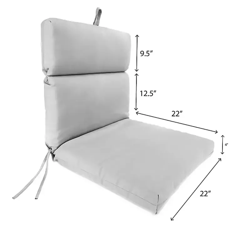 Kirklands Home Turquoise Canvas French Edge Outdoor Chair Cushion Blue