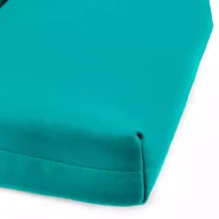 Kirklands Home Turquoise Canvas French Edge Chaise Cushion Blue
