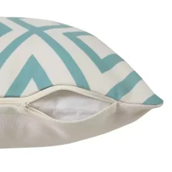 Kirklands Home Turquoise Geometric Diamond Outdoor Pillow Discount
