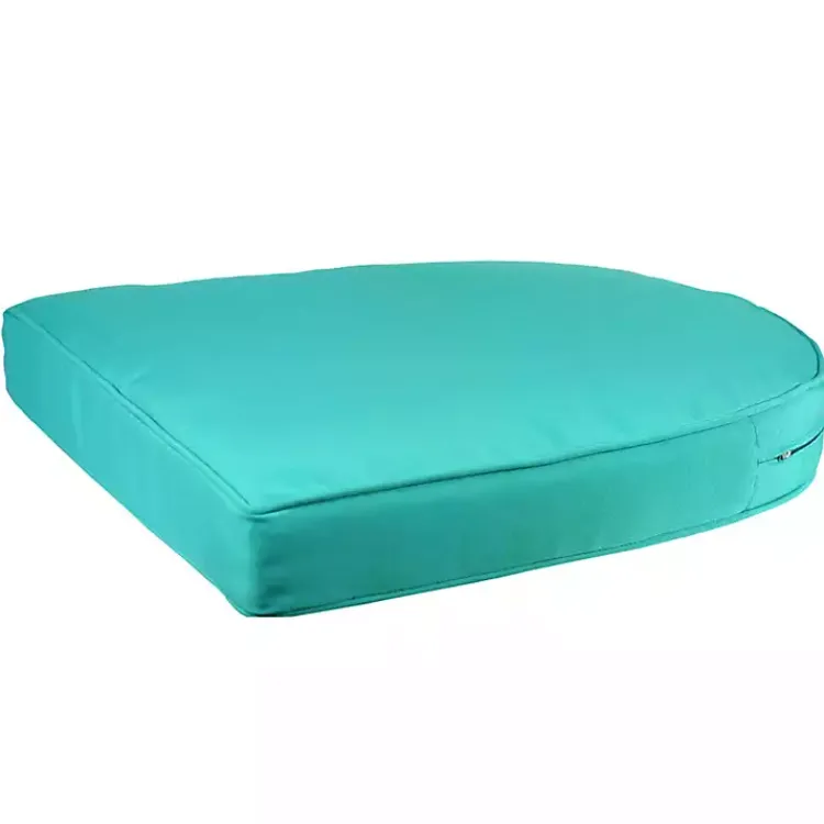 Kirklands Home Turquoise Outdoor Wicker Seat Cushion Blue Outlet
