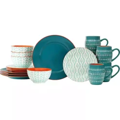 Kirklands Home Turquoise Tangiers 16-pc. Dinnerware Set Blue Outlet