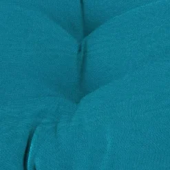 Kirklands Home Turquoise Tufted Canvas Outdoor Bench Cushion Blue New