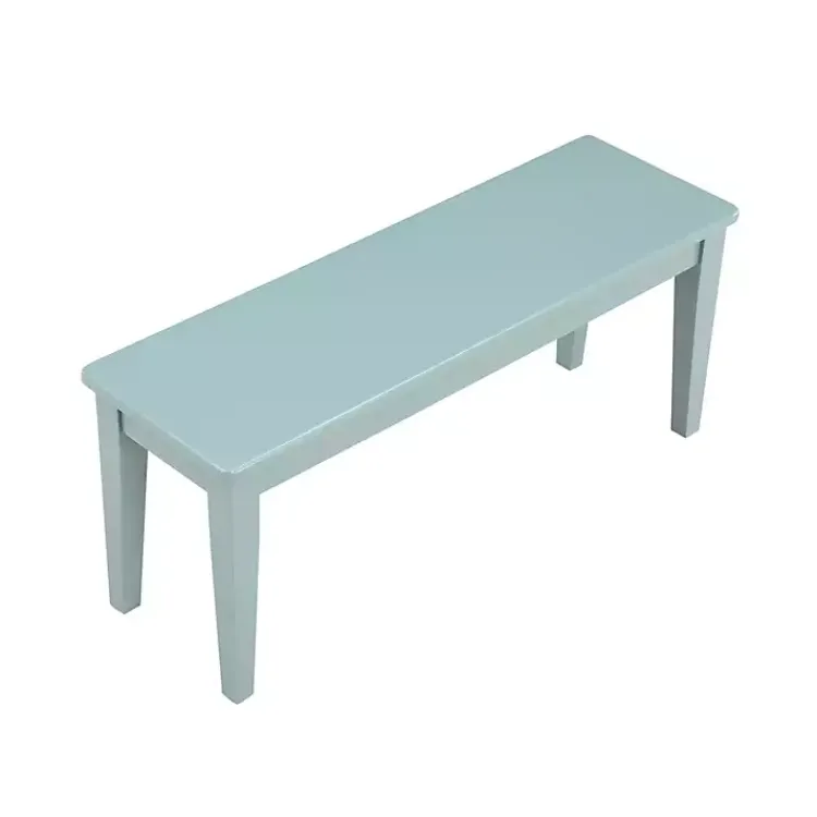 Kirklands Home Turquoise Wood Classic Farmhouse Bench Blue Sale