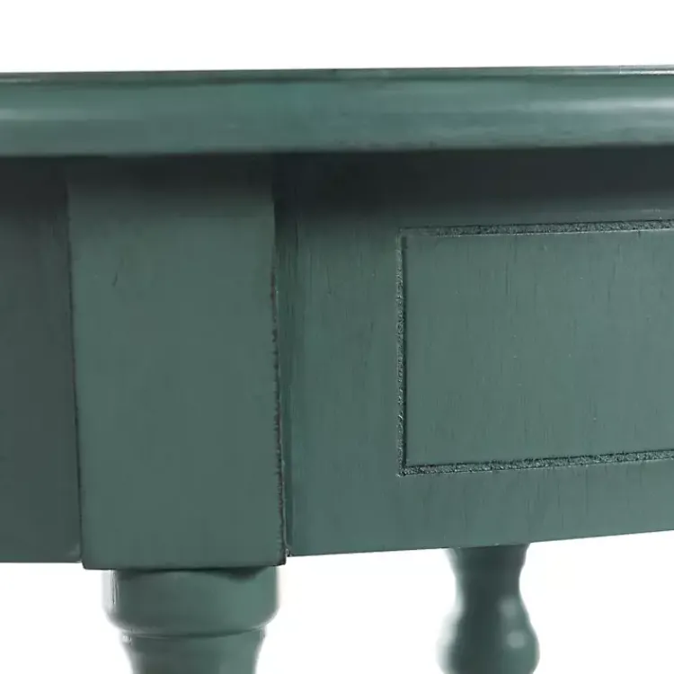 Kirklands Home Turquoise Wood Oval Emily Accent Table Blue Best