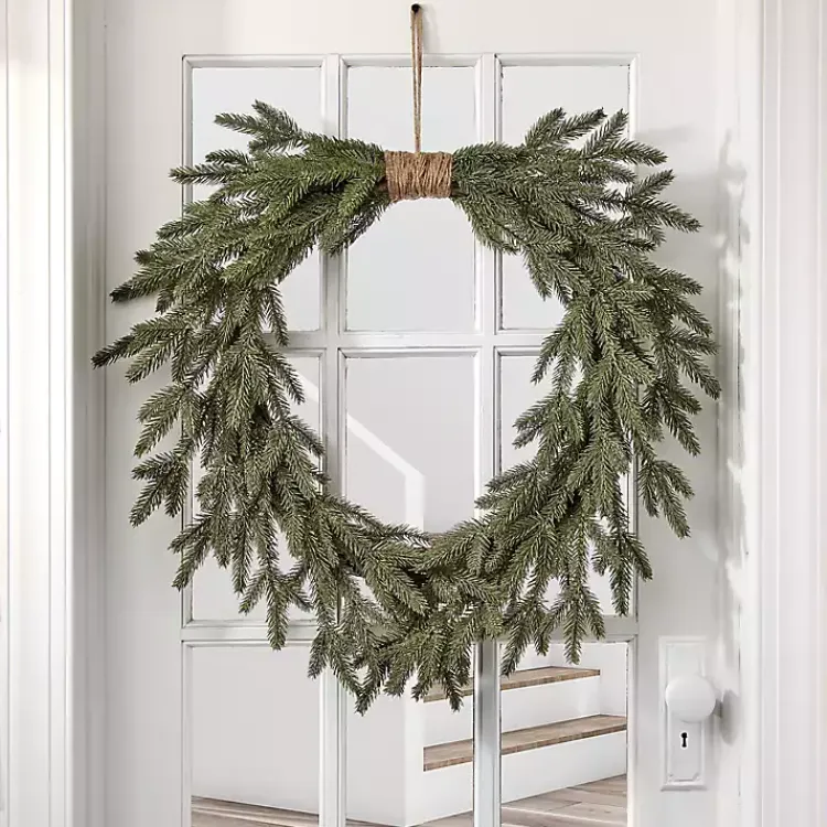 Wreaths>Kirklands Home Twine Bound Fir Branch Wreath Green