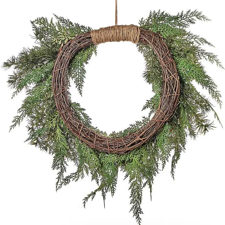Wreaths>Kirklands Home Twine Bound Fir Branch Wreath Green