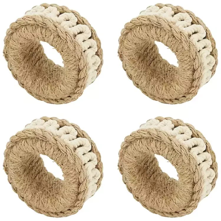 Kirklands Home Twisted Rope Napkin Rings, Set of 4 Hot