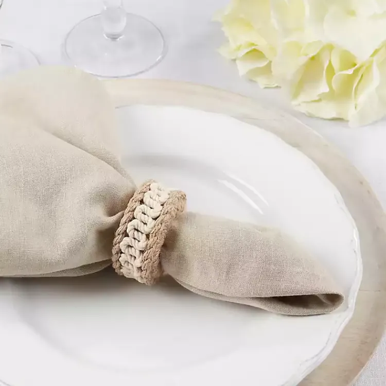 Kirklands Home Twisted Rope Napkin Rings, Set of 4 Hot
