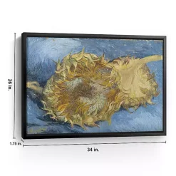 Kirklands Home Two Cut Sunflowers Framed Canvas Art Print Clearance