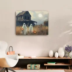 Halloween>Kirklands Home Two Ghost Friends Canvas Art Print, 32x24 in. Multi