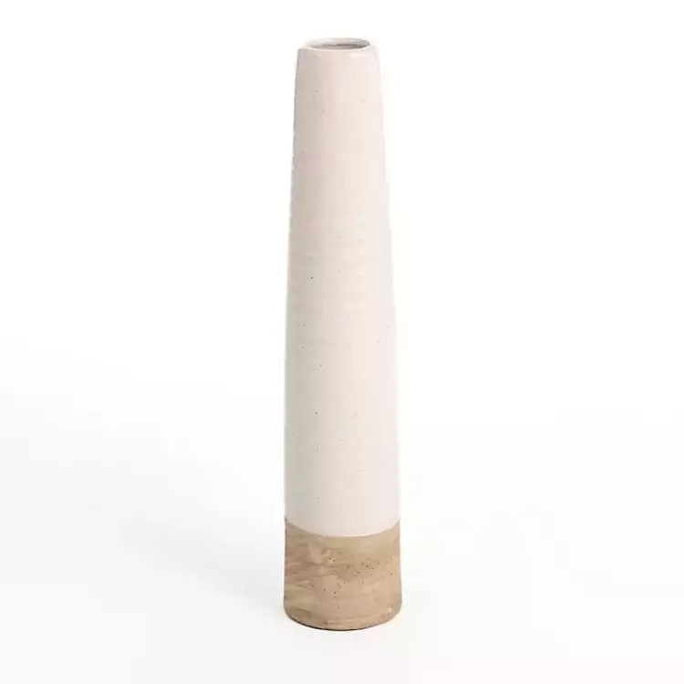 Vases>Kirklands Home Two Tone Stoneware Floor Vase, 23 in.