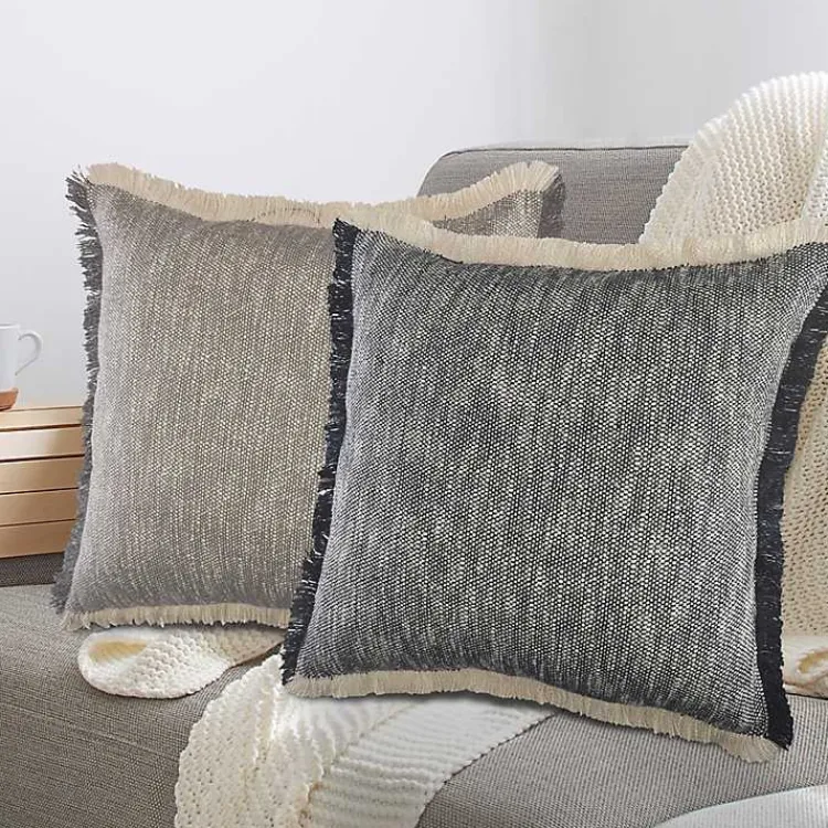 Pillows>Kirklands Home Two-Tone Navy Woven Accent Pillow