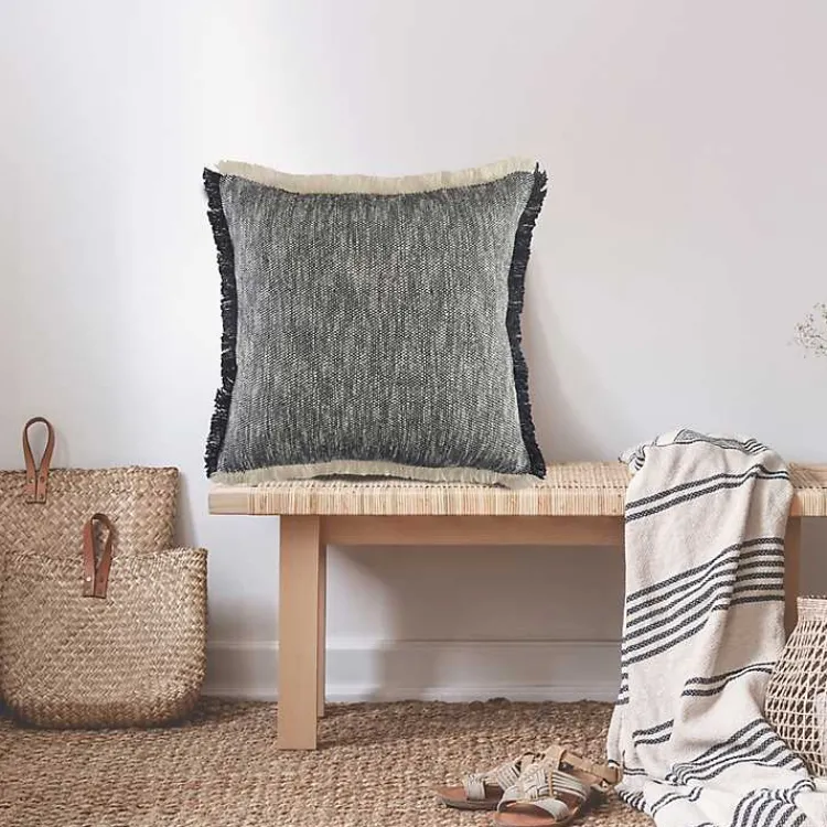Pillows>Kirklands Home Two-Tone Navy Woven Accent Pillow