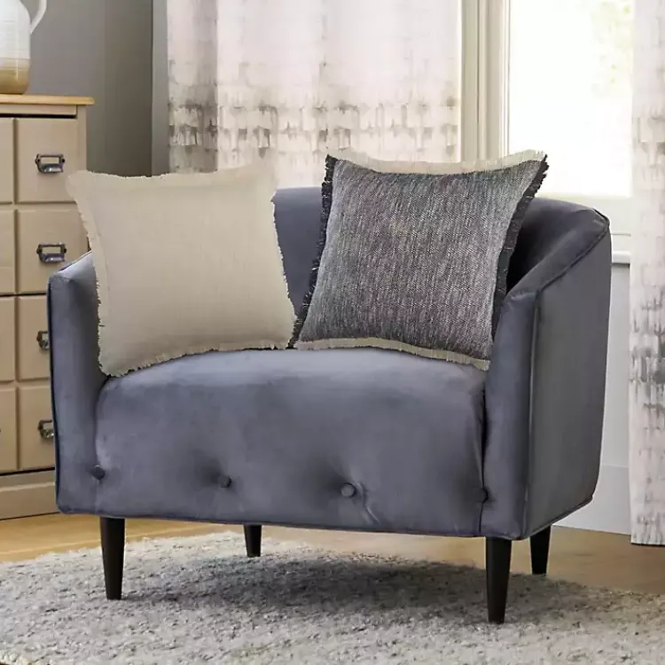 Pillows>Kirklands Home Two-Tone Navy Woven Accent Pillow