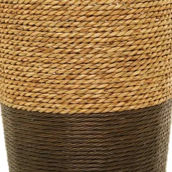 Vases>Kirklands Home Two-Toned Natural Seagrass Floor Vase, 33 in.