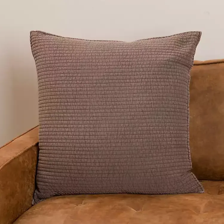 Pillows>Kirklands Home Umber Quilted Santa Monica Pillow Brown