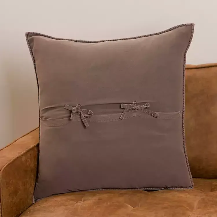Pillows>Kirklands Home Umber Quilted Santa Monica Pillow Brown