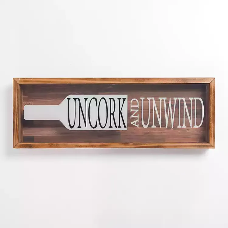 Kirklands Home Uncork and Unwind Cork Holder Wall Plaque Best