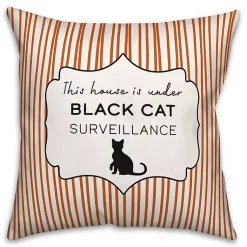 Halloween>Kirklands Home Under Black Cat Surveillance Pillow