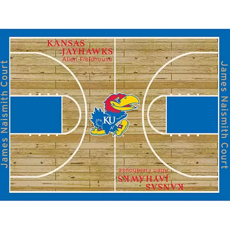 Kirklands Home University of Kansas Courtside Area Rug, 4x6 Hot