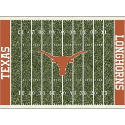 Kirklands Home University of Texas Home Field Area Rug, 6x8 Green