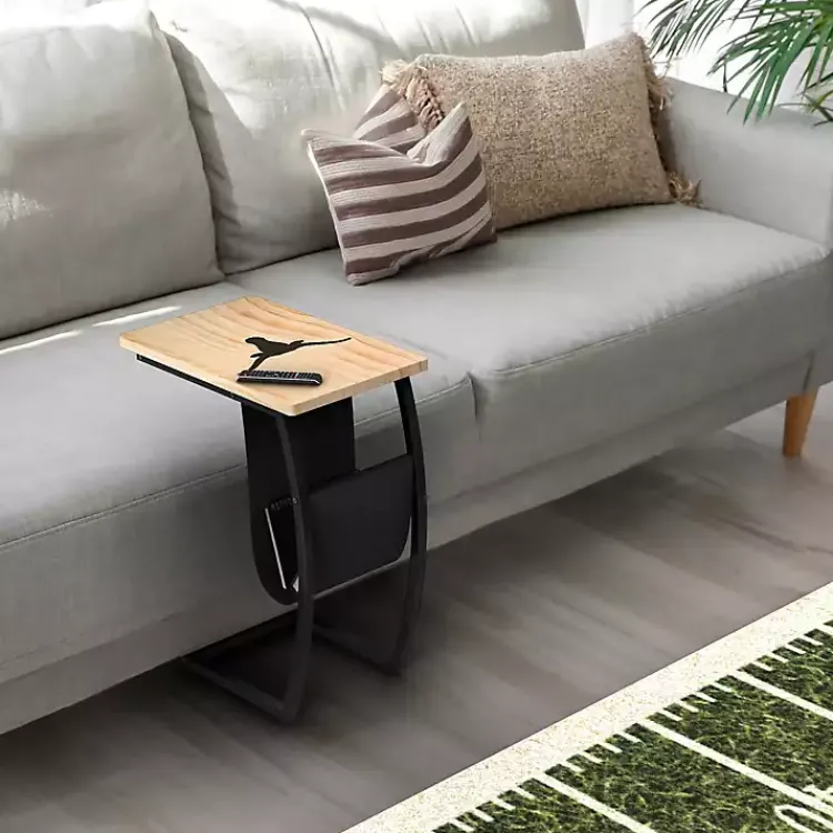 Kirklands Home University of Texas Wood C-Table Tan