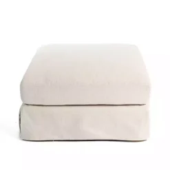 Kirklands Home Upholstered Weekend Ottoman Ivory Best